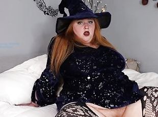Voluptuous ginger Witch needs her cauldron filled. Sexy BBW witch m...
