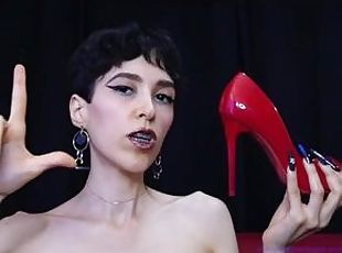 Stroke swallow and send for my high heels loser - humiliation humil...