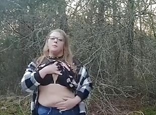 BBW with a fat ass gets fucked doggystyle outdoors in public by a s...