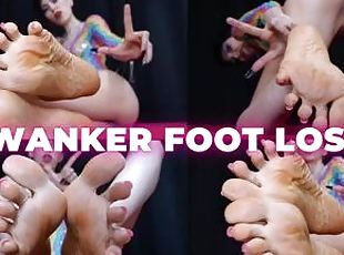 Wanker foot loser - small feet humiliation humiliatrix loser symbol...