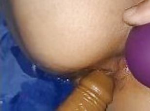 More dick sucking, toy action and anal play from young redbone