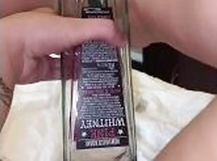 Pink Whitney Bottle In Pussy - Horny OF Model @Misstraptrin Fucks T...