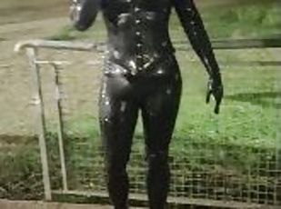 publik, amatör, bdsm, latex, bondage, stövlar, femdom, läder, maskiner-mask