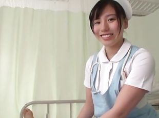 HD POV video of a Japanese chick giving a handjob - Egami Shiho