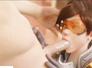 Tracer Blowgob On Route 66 Cum On Face  Overwatch Hentai Animation ...