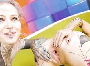 Tattoo Lesbian gets HARD fisted till she have a REAL ORGASM, alt go...